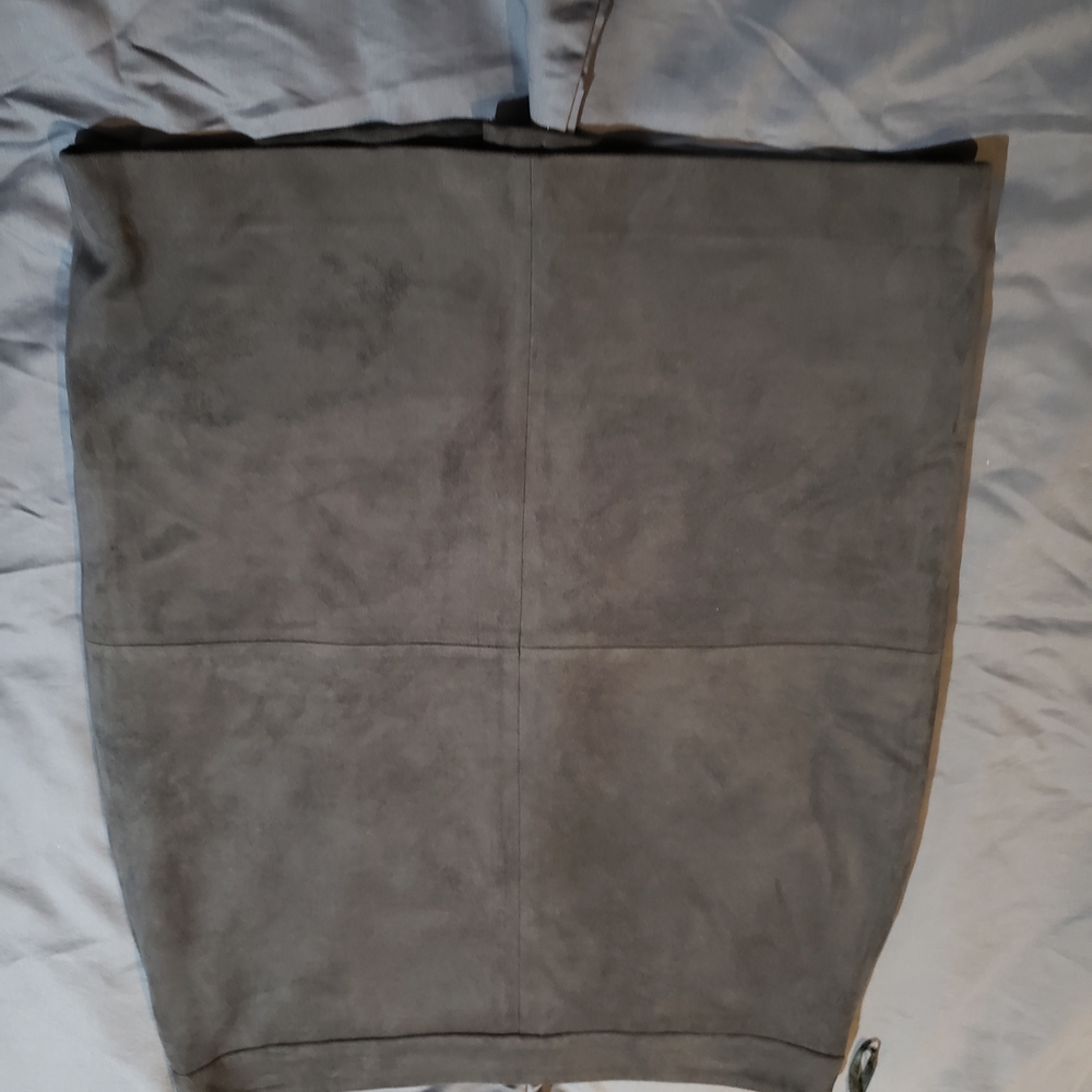 The Limited Charcoal Suede Pencil Skirt